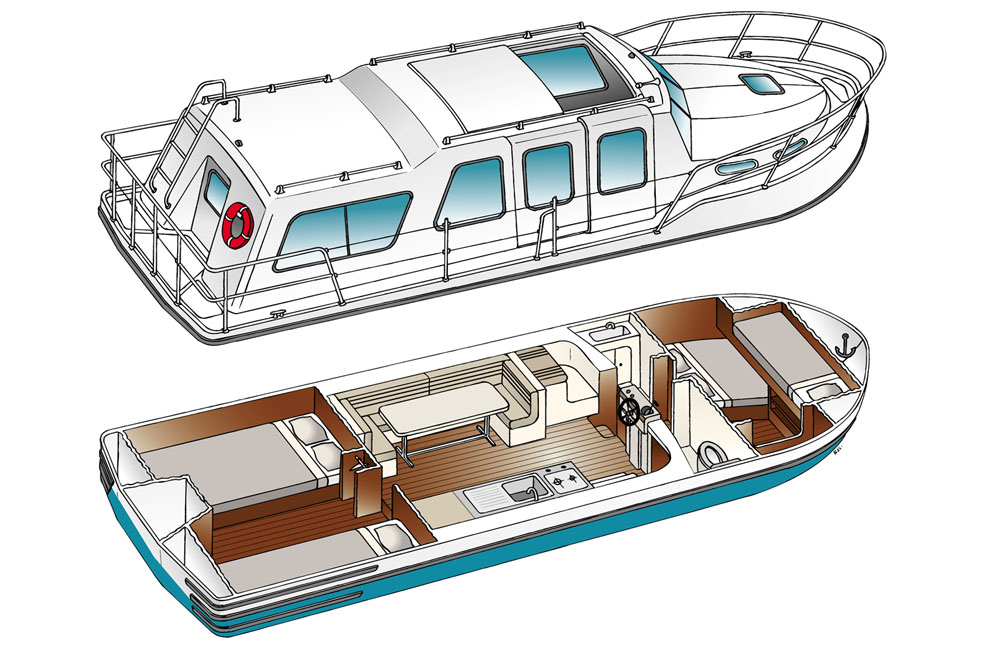 Plano barco Riviera 920 Eclate