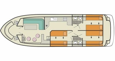 Plano del Barco alquiler Calypso