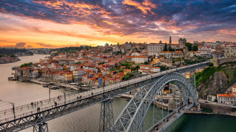 Oporto atardecer