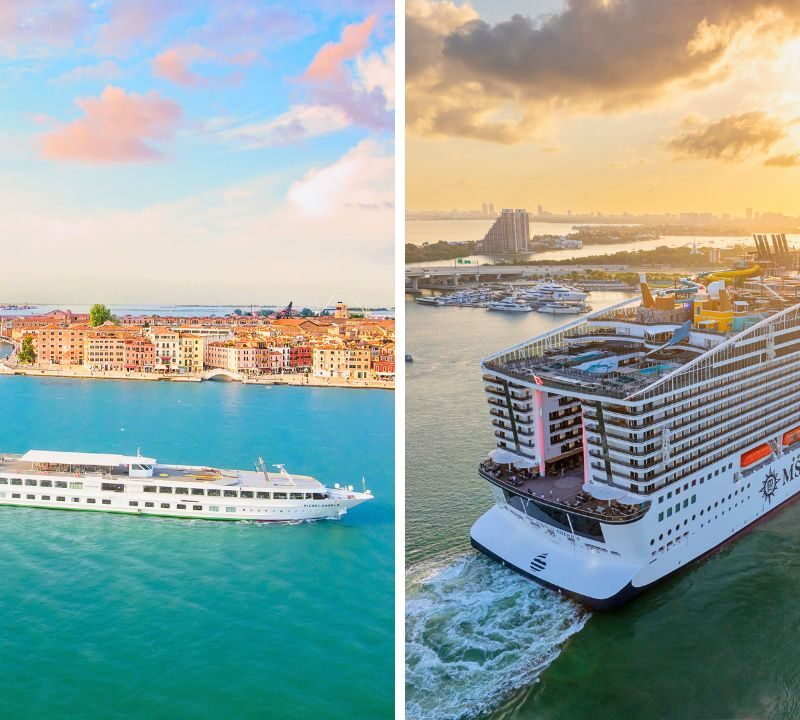 Cruceros fluviales vs Cruceros maritimos