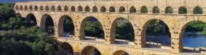 Ruta a pie al puente del Gard