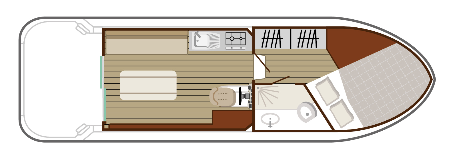 Plano del Cruiser Classic 2/3 Personas