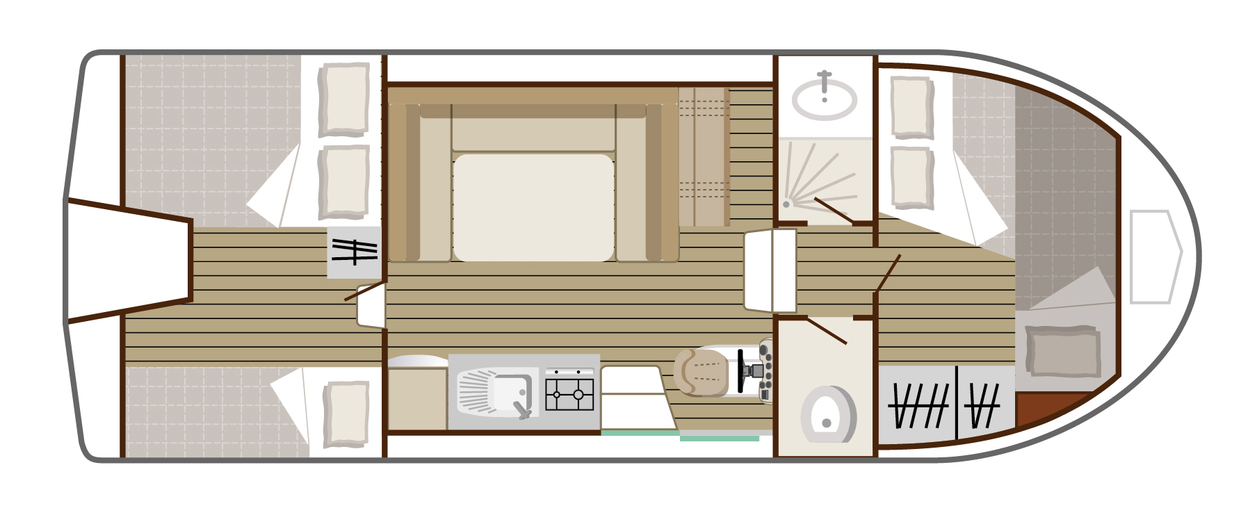 Plano del Cruiser Classic 4/8 Personas
