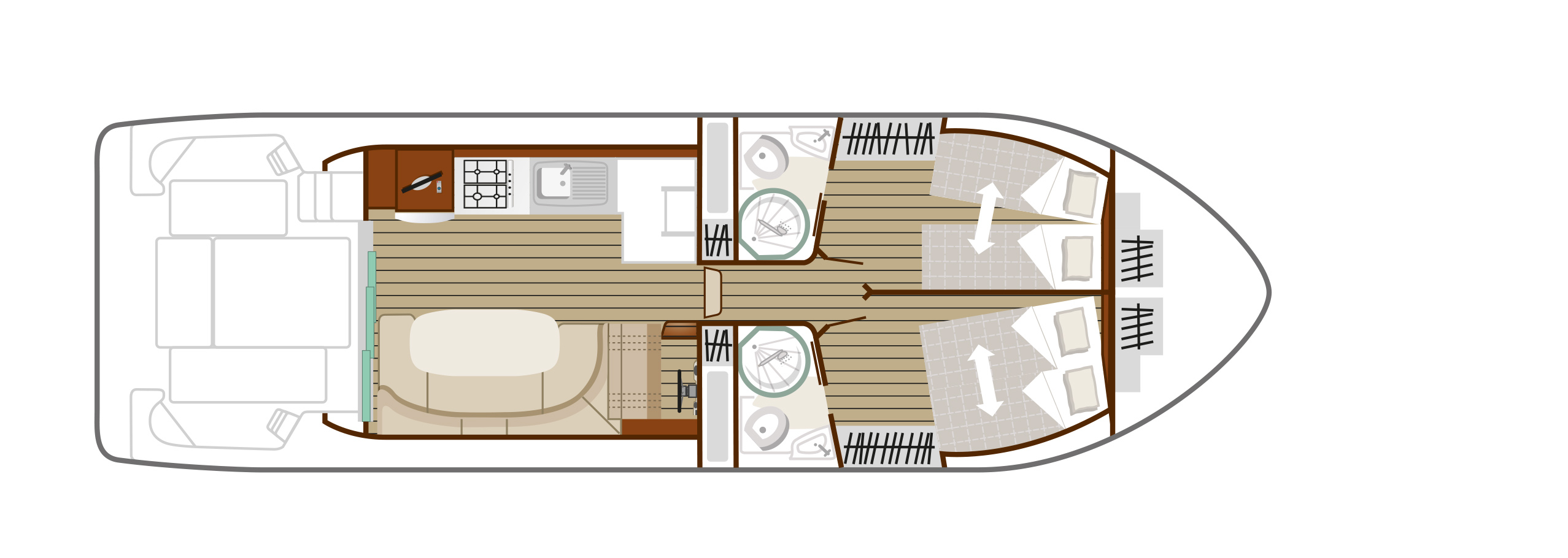 Plano del Cruiser Premium+ 4/6 Personas