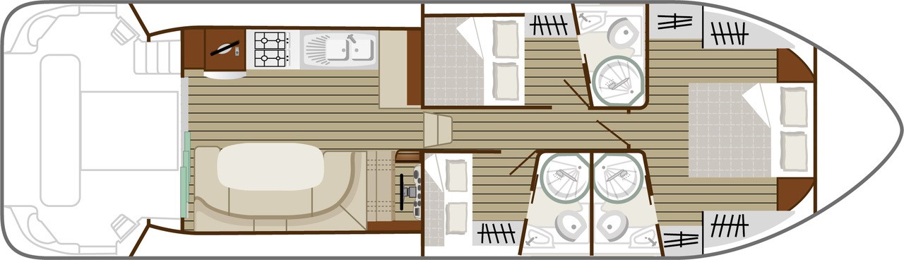 Plano del Cruiser Premium+ 6/8 Personas