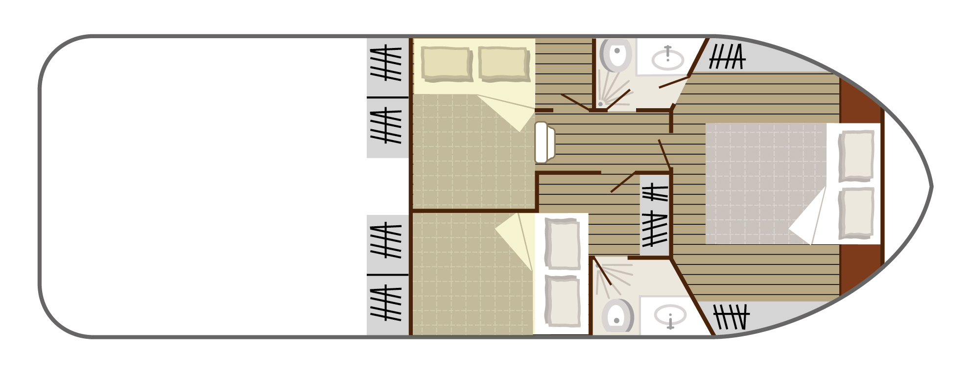 Plano del Cruiser Comfort 6/8 Personas