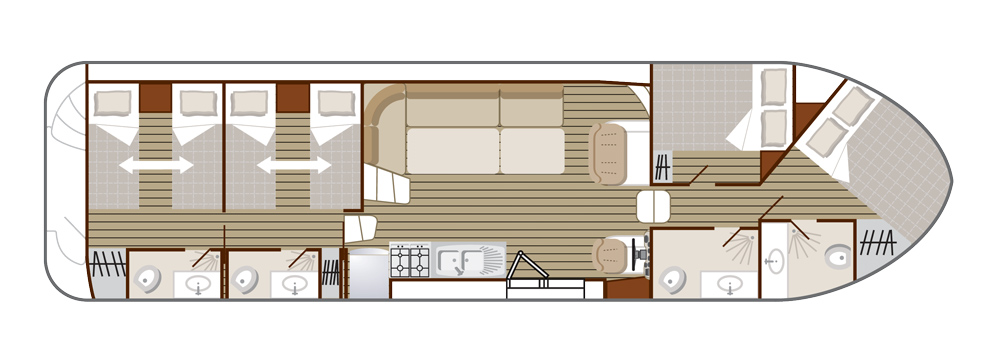 Plano del Cruiser Comfort XL 8/10 Personas