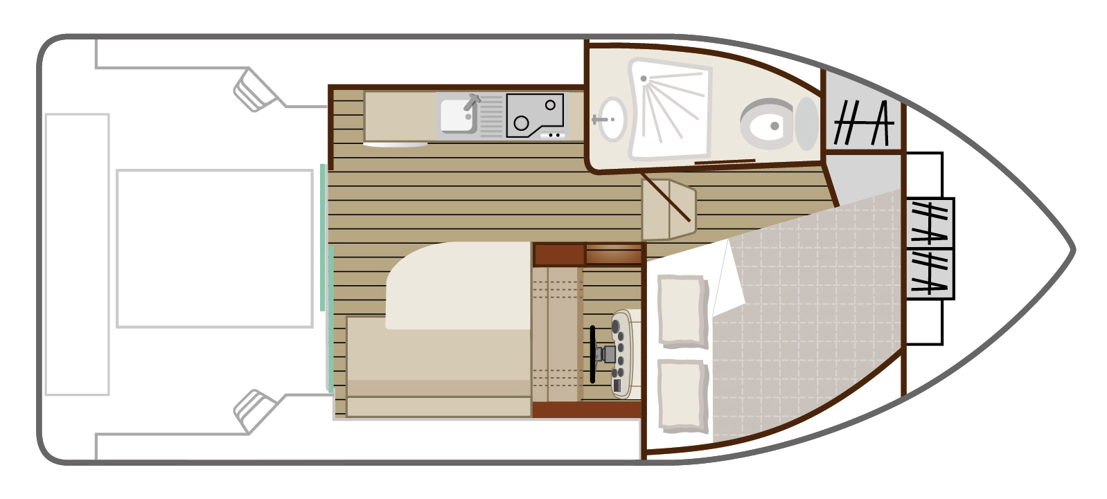 Plano del Cruiser Comfort 2/4 Personas